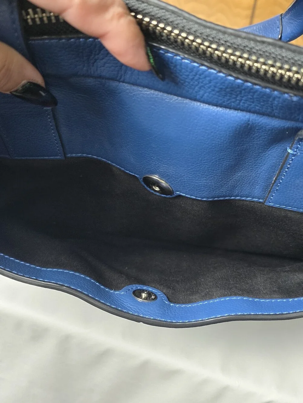 Coach Blue Leather Briefcase - Men's Convertible Messenger